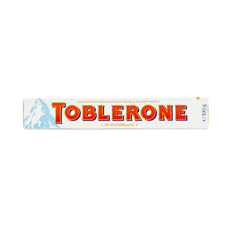 Ciocolata Alba, Toblerone, cu Nugat, Miere si Migdale, 100 g