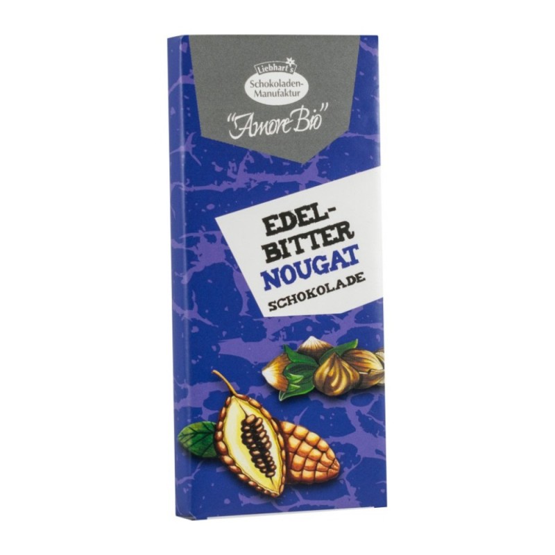 Ciocolata Amaruie Bio, Liebhart's Gesundkost, 72% Nougat, 40 g