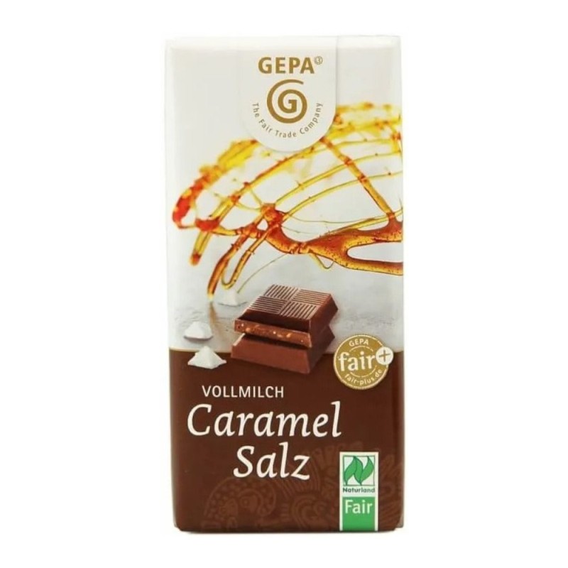Ciocolata Bio cu Lapte si Caramel Sarat, Gepa, 40 g