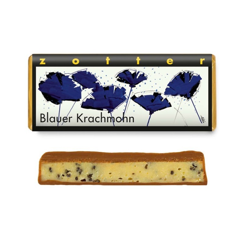 Ciocolata BIO cu Lapte si Mac, 70 g, Zotter