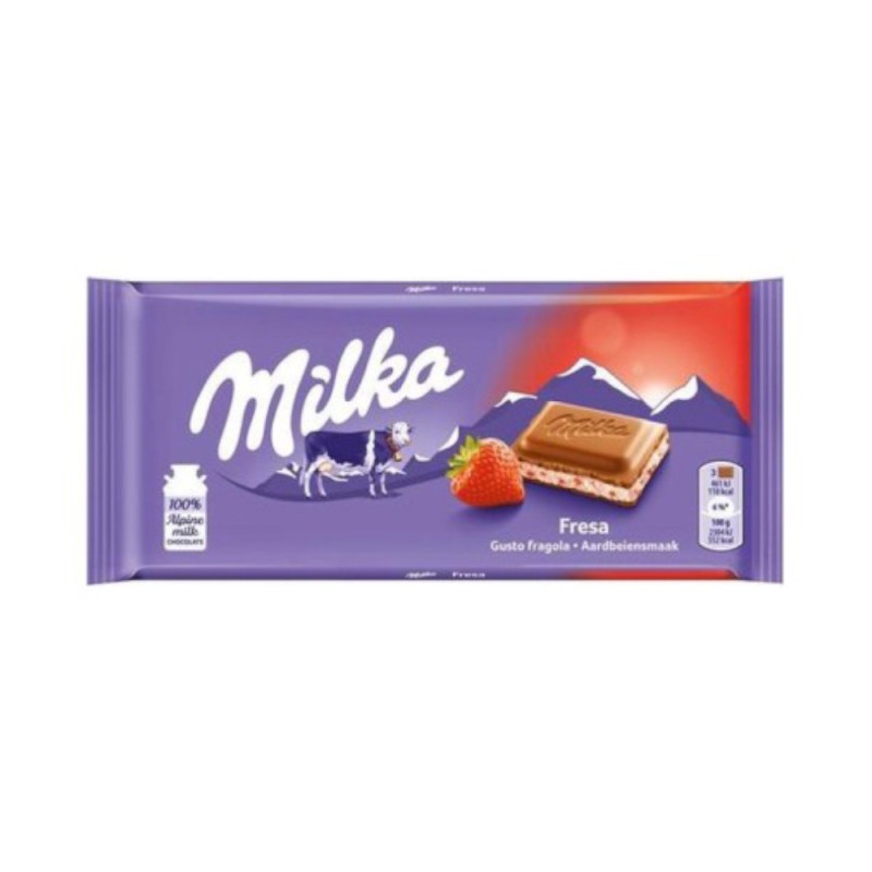 Ciocolata cu Capsuni si Iaurt, Milka, 100 g