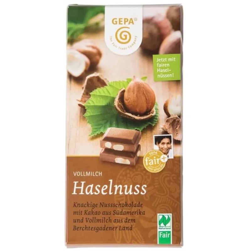 Ciocolata cu Lapte si Alune, Gepa, Bio, 100 g