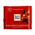 Ciocolata cu Rom, Ritter Sport, cu Alune si Stafide, 100 g