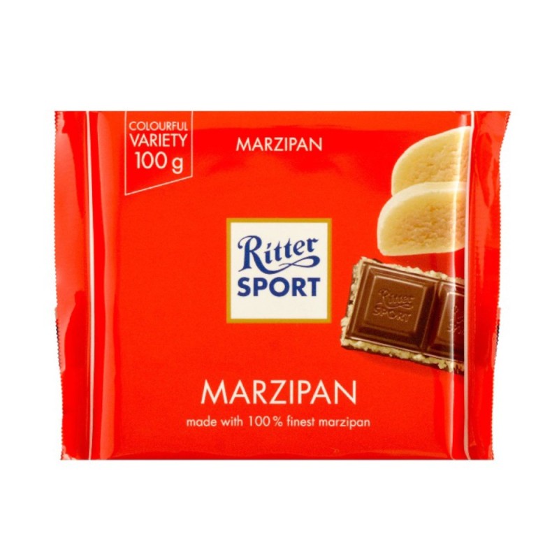 Ciocolata Neagra, Ritter Sport, cu Marzipan, 100 g