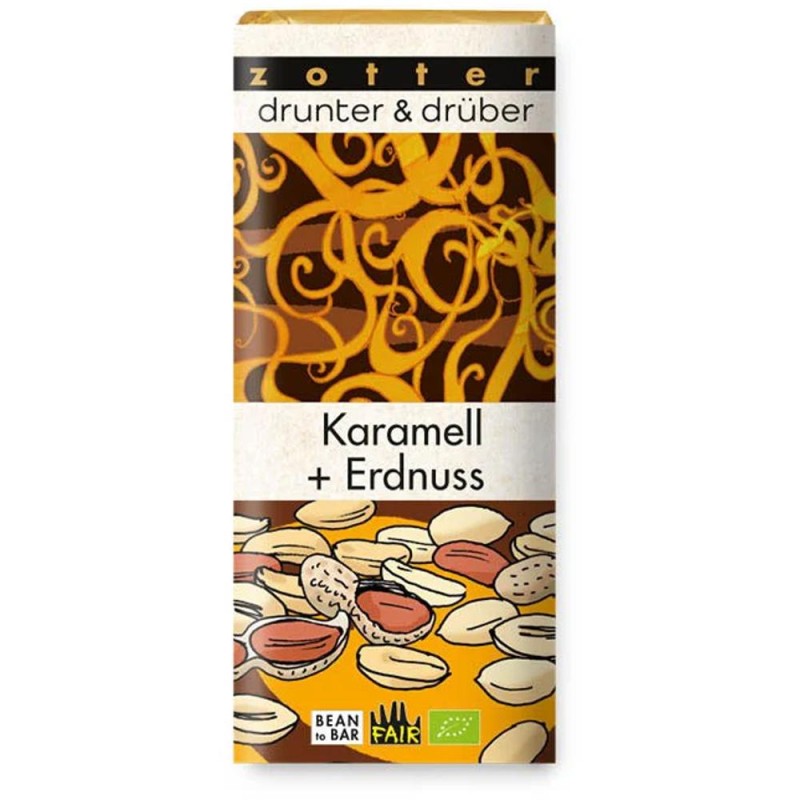 Ciocolata Nussknacker Karamell Bio si Fair, Zotter Schocolade, 70 g