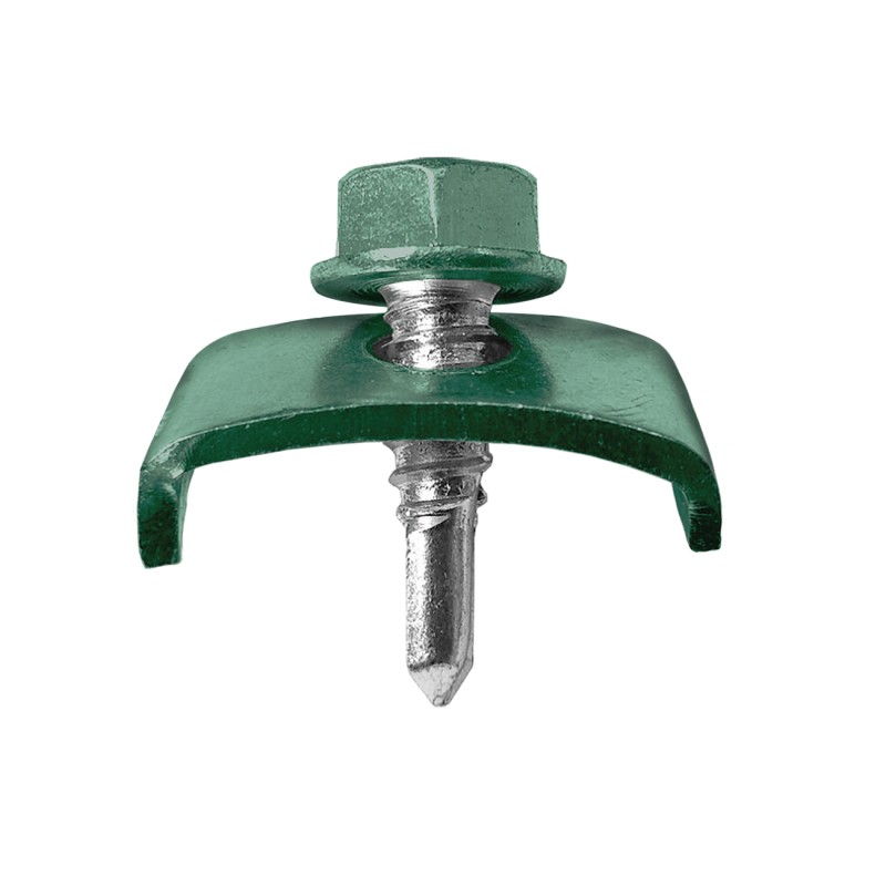 Clema Gard Bordurat pentru Stalpi Rotunzi 6.3 x 25 mm,  DIN 7504K, Vopsit RAL 6005