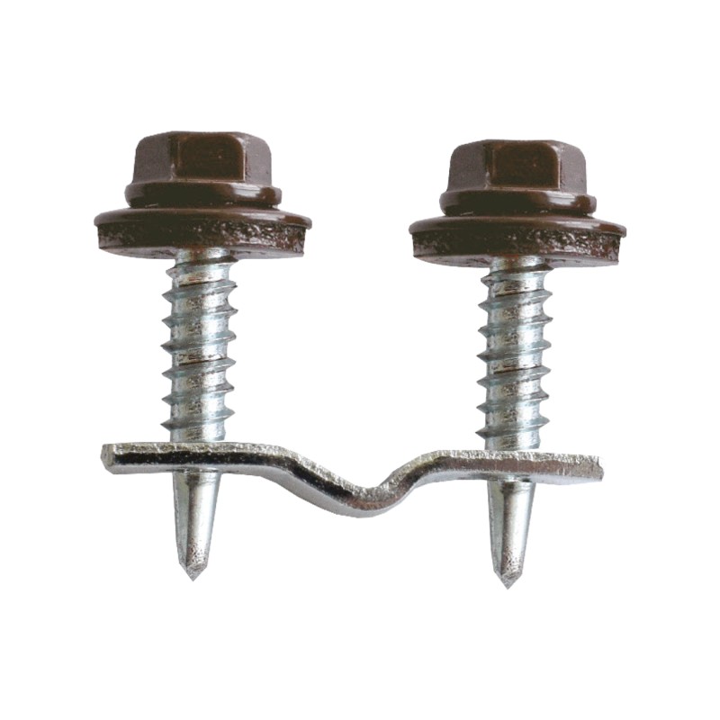 Clema Prindere Panou Policarbonat de Gard 12 x 1.5 mm, DIN 7504K, Vopsit RAL 8017