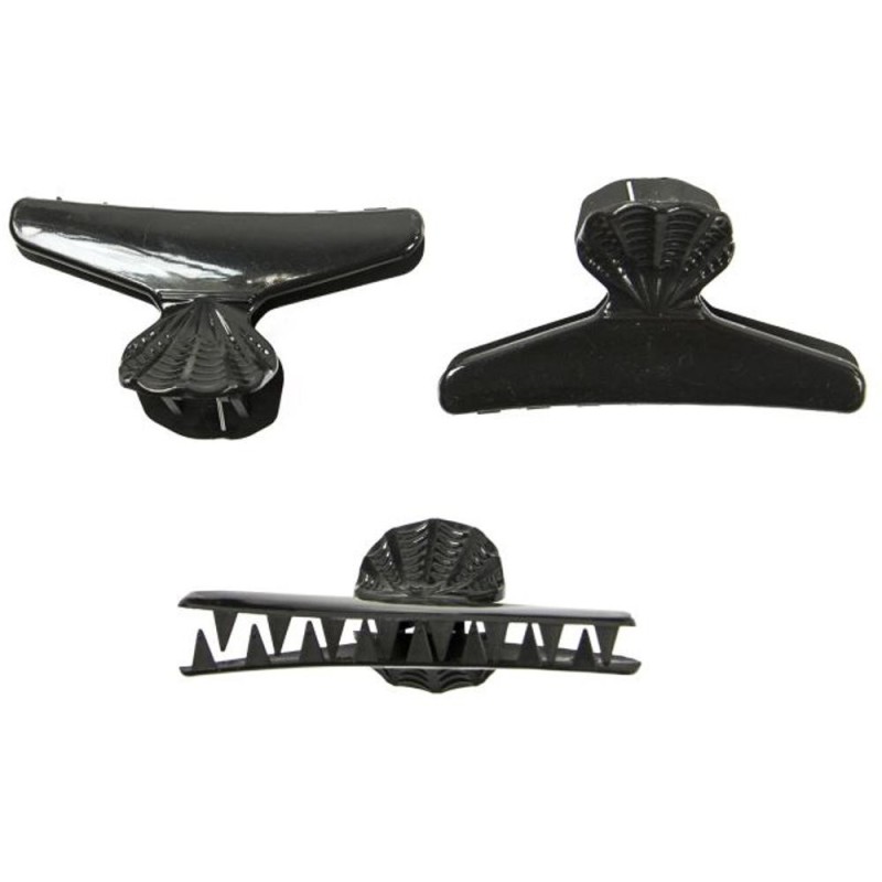 Cleme de Par, Prima, din Plastic, Negre, 8.2 cm, 12 Bucati