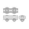 Cleme Duble pentru Cabluri Metalice de Tractiune 8 mm