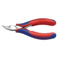 Cleste de Precizie de Prindere pentru Electronisti, Manere cu Manson Bicomponent, 115 mm, Falci Inclinate la 45 de Grade