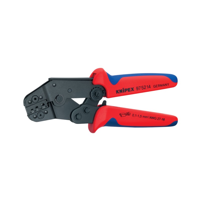 Cleste de Sertizat Compact, L 195 mm, Capacitate 0.10 - 1.5 mm2, Awg 27-16