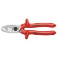 Cleste de Taiat Cabluri cu Muchii de Taiere Duble, cu Suprafata Cromata si Manere cu Manson Monocomponent Vde 1000 V in Adancime