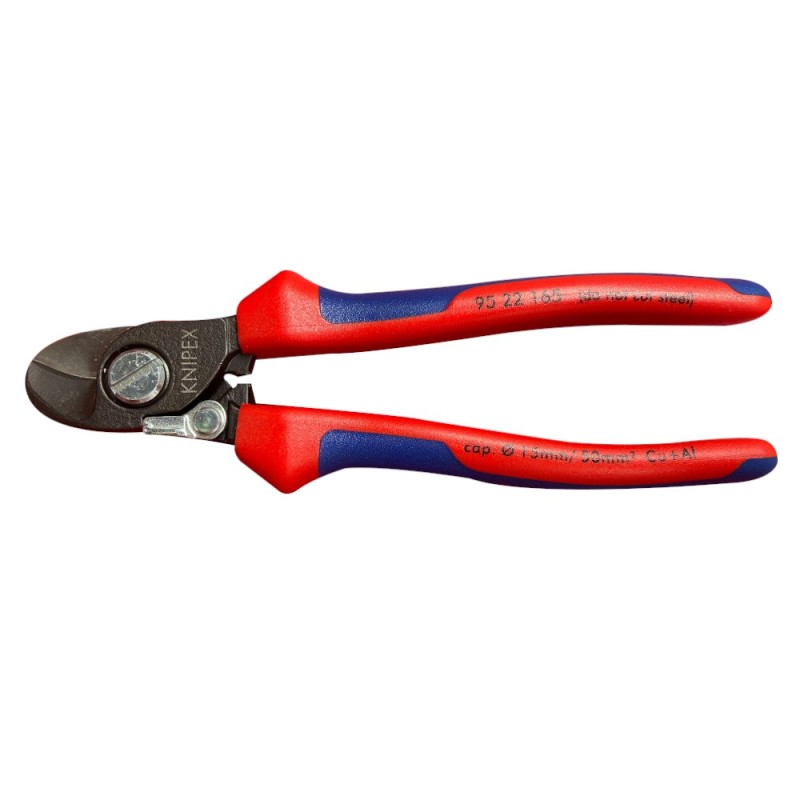 Cleste de Taiat Cabluri de Cupru si Aluminiu, cu Strat Protector Negru Lustruit si Manere cu Manson Bicomponent, 165 mm