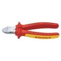 Cleste Diagonal - Knipex Clasic, cu Suprafata Cromata si Manere cu Manson Bicomponent Vde 1000 V, L 160 Mm, Taiere O 4.0 / 1.6 /