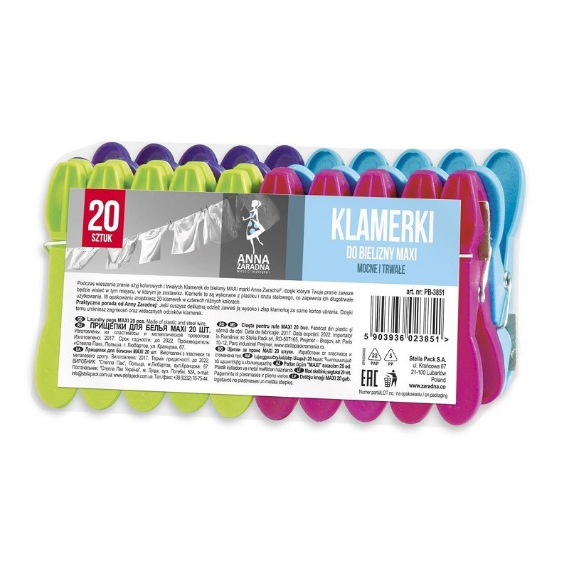 Cleste Maxi pentru Rufe Anna 20 Bucati