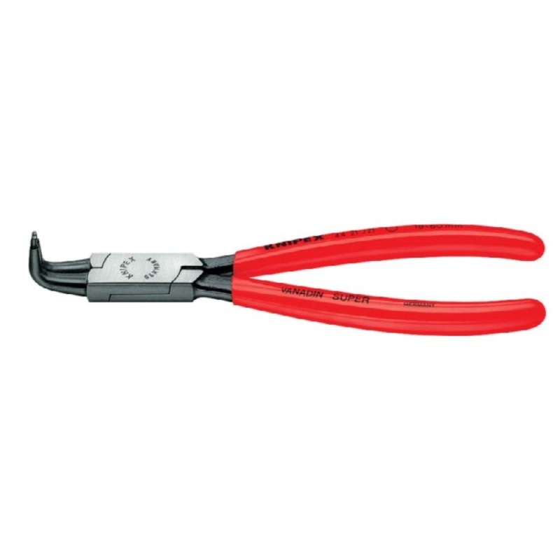 Cleste pentru Inele de Siguranta Interioare cu Strat Protector Negru Lustruit si Manere cu Manson din Plastic, L 130 Mm, O Inel