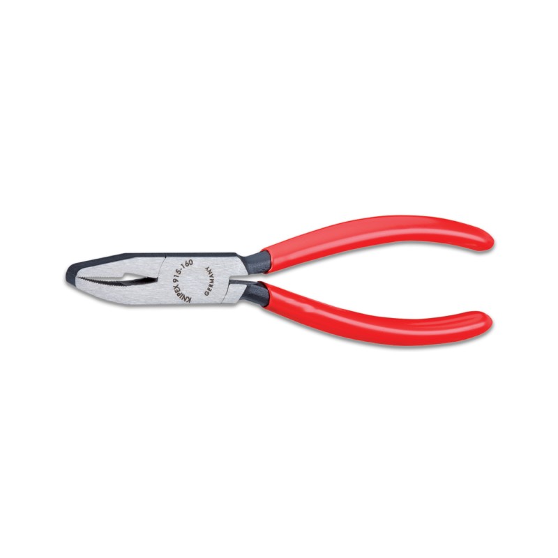 Cleste pentru Sticla cu Falci Inguste, L 160 Mm, Latime Falca 4.0 Mm, Strat Negru Lustruit si Manere cu Manson din Plastic