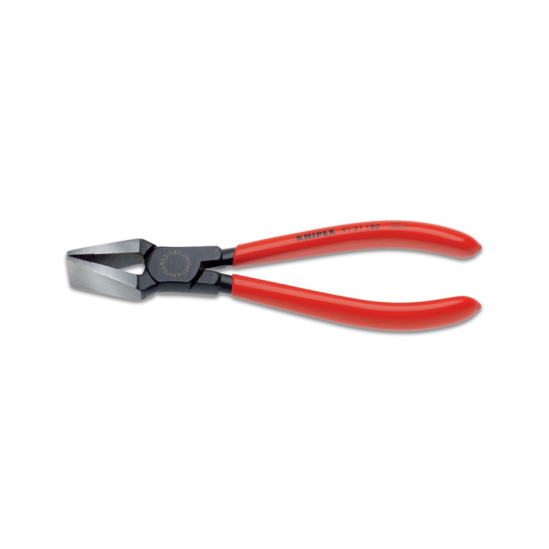 Cleste pentru Sticla cu Falci Late, L 180 Mm, Latime Falca 24 Mm, Strat Negru Lustruit si Manere cu Manson din Plastic