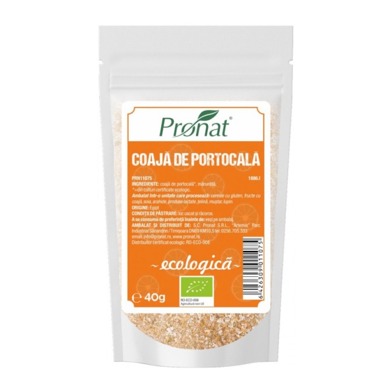 Coaja de Portocala Bio, Maruntita, 40 g