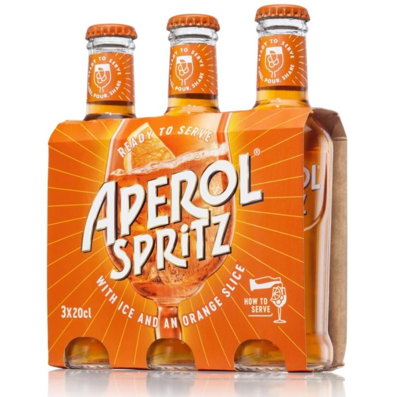 Cocktail Aperol Spritz, Alcool 9%, 200 ml, 3 Sticle