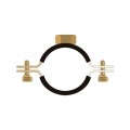 Colier Greu cu Piulita Dubla si Protectie de Cauciuc, M10+m12, Banda 25x2.5mm, 25 - 30 / 3/4