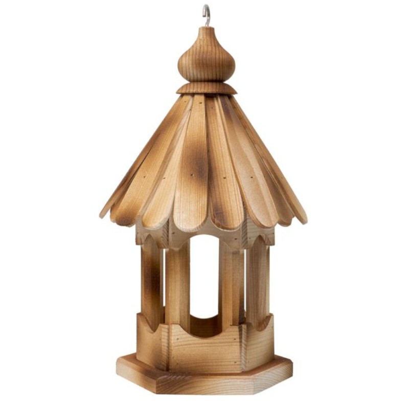 Colivie pentru Pasari, Lemn, cu Agatatoare, Inaltime 40 cm