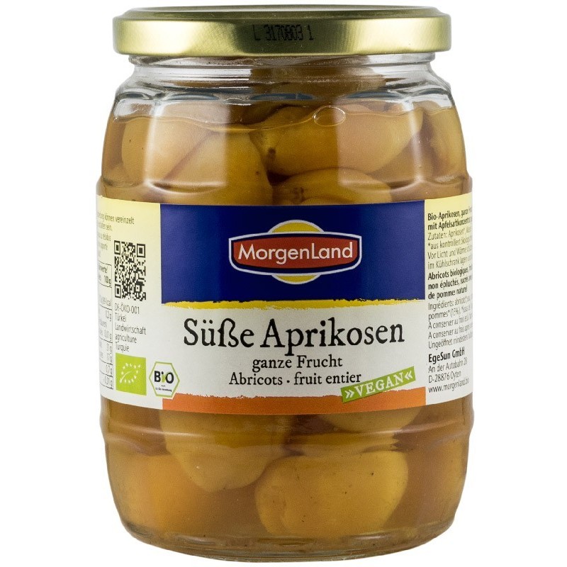 Compot Bio de Caise dulci, 700g/340g MorgenLand