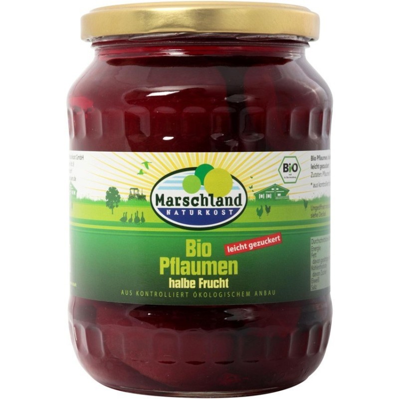 Compot Bio de Prune Jumatati 680 g, Marschland Naturkost