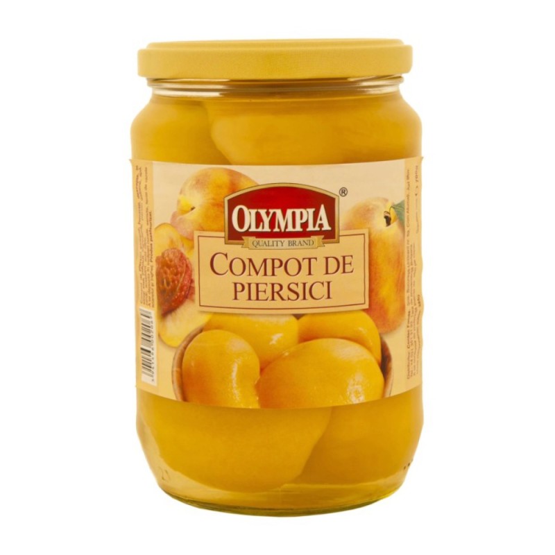 Compot de Piersici Decojite Olympia, 700 g