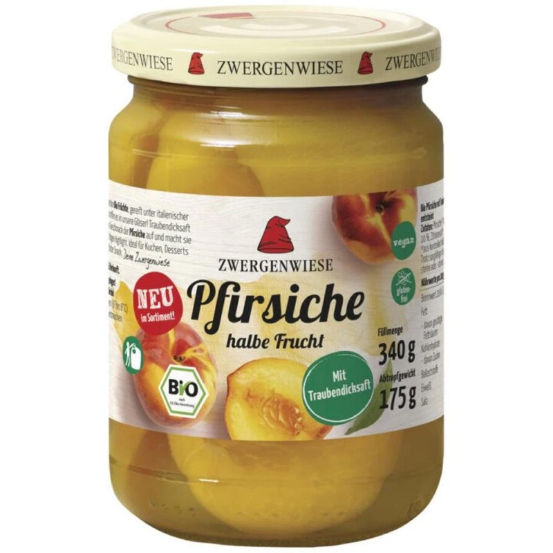 Compot de Piersici Jumatati, Zwergenwiese, Bio, 340 g