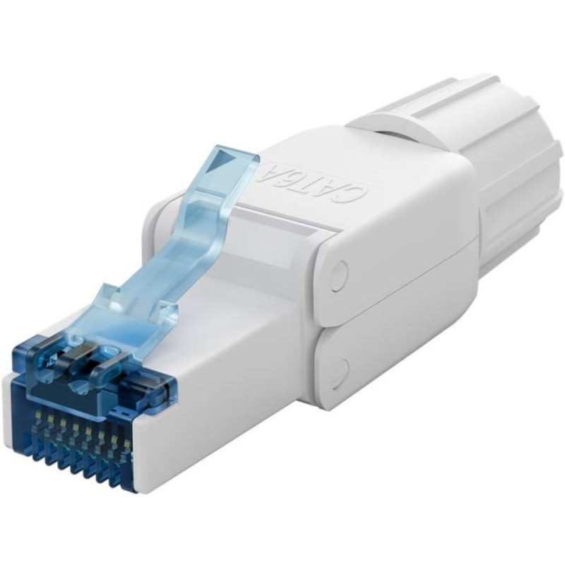 Conector UTP, RJ45, Alb, Goobay, 1.5 x 1.5 x 5.2 cm