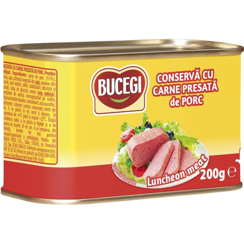 Conserva cu Carne de Porc Bucegi, 200 g