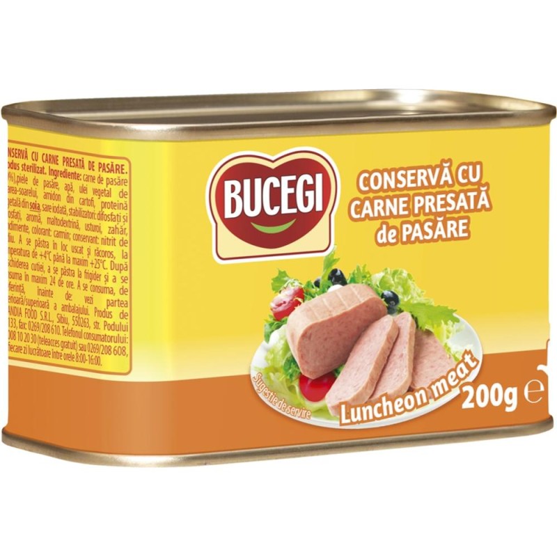 Conserva cu Carne de Pui Bucegi, 200 g
