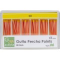 Conuri Gutta Percha .06 Taper, Nr.20, Galbene, pentru Obturare Canale Radiculare, Prima, 60 Bucati