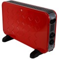 Convector Electric Podea, Termostat Reglabil, 2 Trepte de Putere, 2000W, Rosu