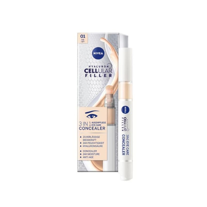 Corector Hidratant pentru Ochi Nivea Cellular 3 in 1, Light 4 ml