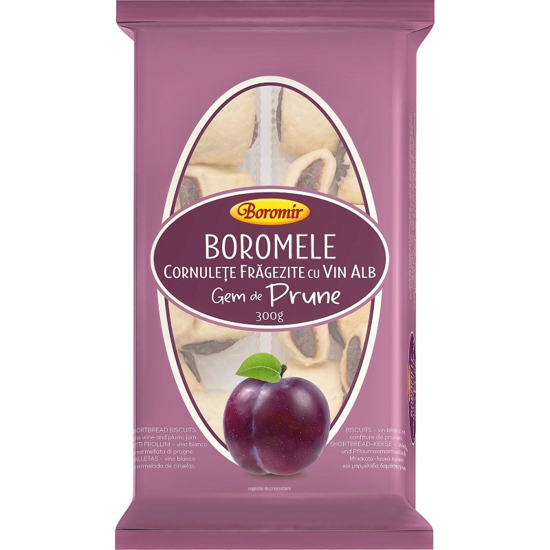 Cornulete cu Vin Alb si Gem de Prune Boromir, 300 g