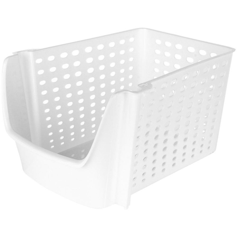 Cos Depozitare Legume, Plastic, Alb, 29 x 21 x 16 cm, Vilde