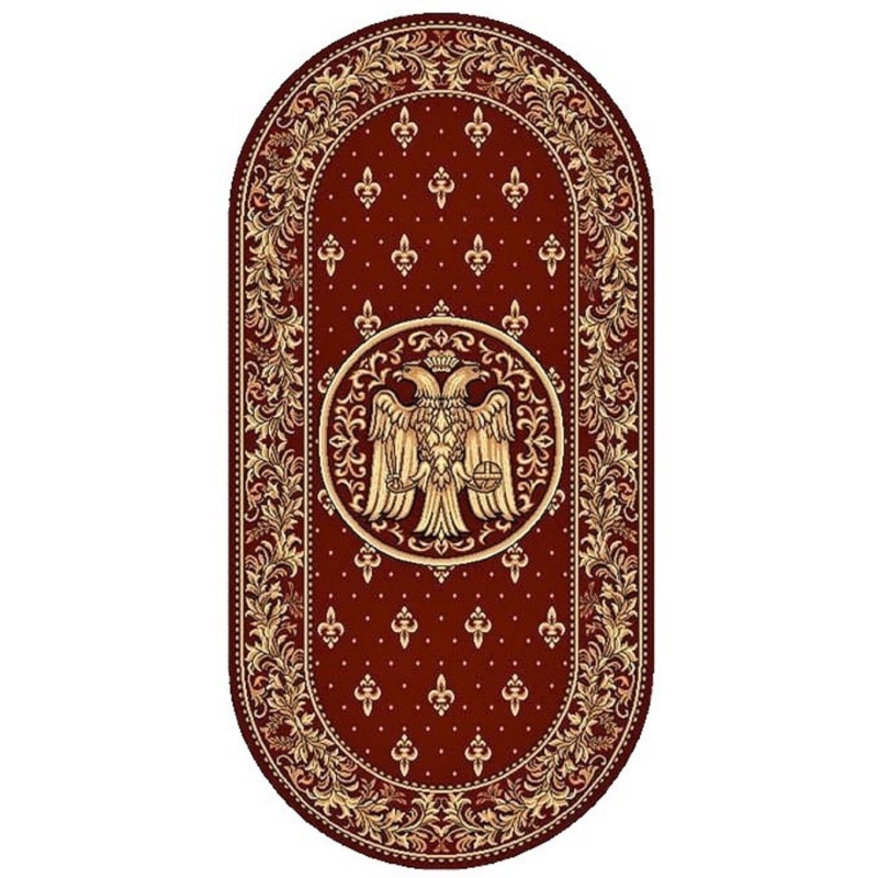 Covor Bisericesc Oval, 100 x 200 cm, Rosu, Lotos 15032/210