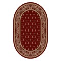 Covor Bisericesc Oval, 150 cm x 230 cm, Rosu, Model Lotos