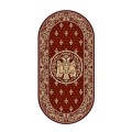 Covor Bisericesc Oval, 80 cm x 150 cm, Rosu, Model Lotos
