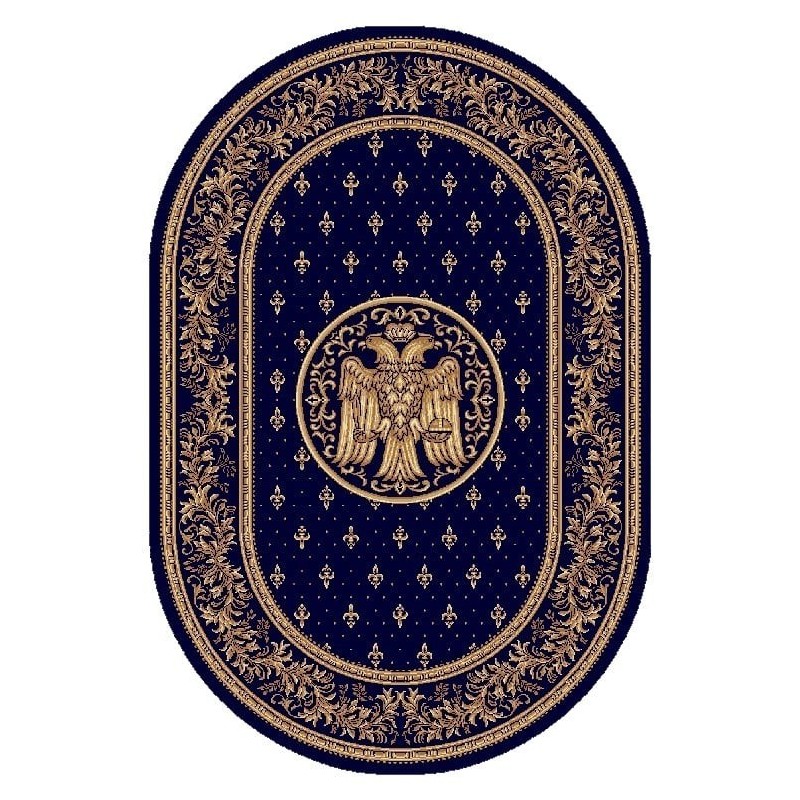 Covor Bisericesc Oval, 80 x 150 cm, Albastru, Lotos 15032/810