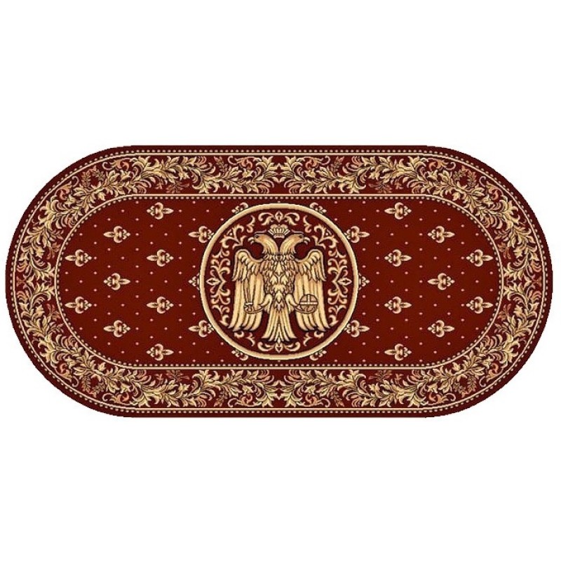 Covor Bisericesc Oval, 80 x 150 cm, Rosu, Lotos 15077/210
