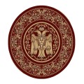Covor Bisericesc Rotund, 100 cm x 100 cm, Rosu, Model Lotos