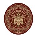 Covor Bisericesc Rotund, 200 cm x 200 cm, Rosu, Model Lotos