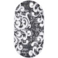 Covor Cappuccino Ramuri Negru/Gri/Alb, Oval, 160 cm x 230 cm, 16028