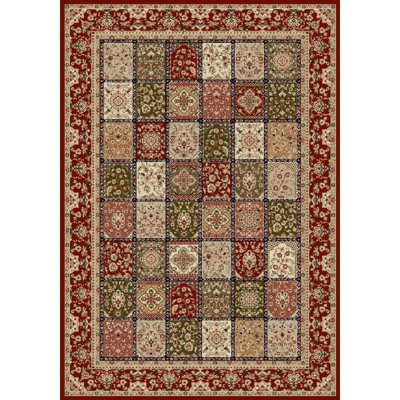 Covor Dreptunghiular, 100 x 200 cm, Rosu, Lotos Model Timbre 1518