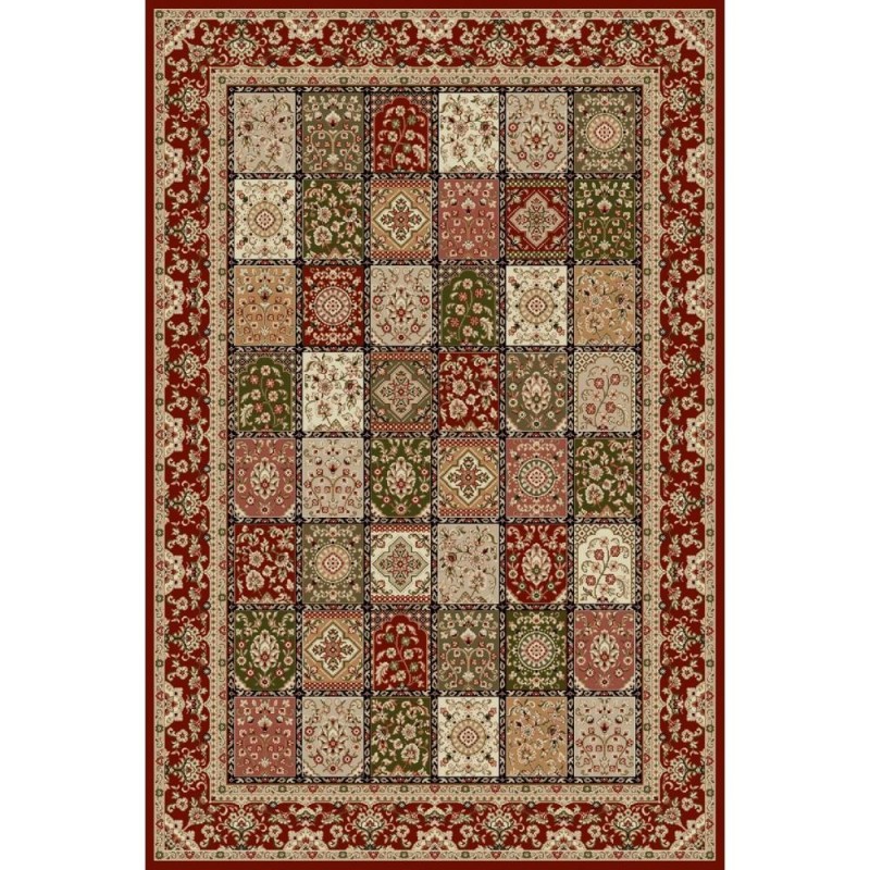 Covor Dreptunghiular, 160 x 230 cm, Rosu, Lotos Model Timbre 1518