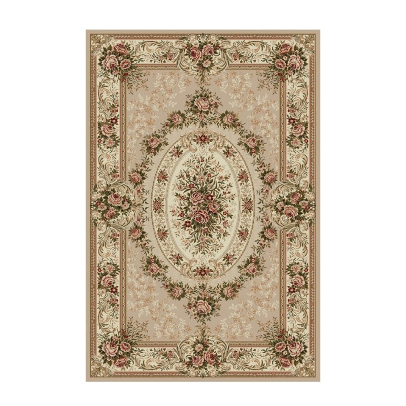 Covor Dreptunghiular, 200 x 300 cm, Bej / Crem, Model Floral Lotos