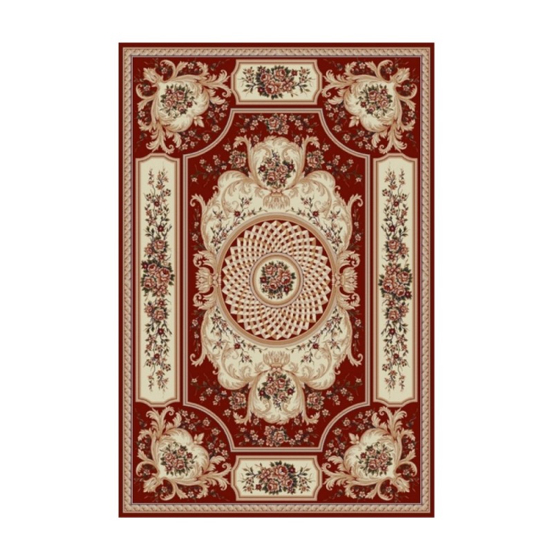 Covor Dreptunghiular, 200 x 300 cm, Rosu / Crem, Model Lotos